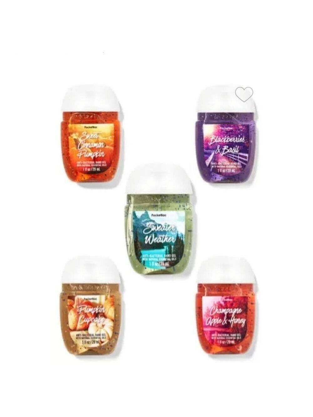 BATH & BODY WORKS POCKETBAC HAND SANITIZER 5 PACK